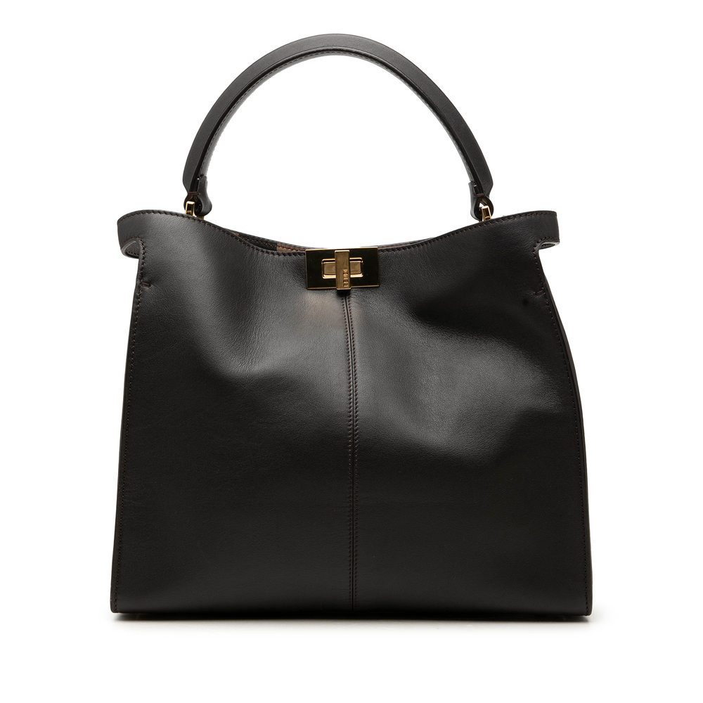 Pre-Loved Fendi Medium Calfskin Peekaboo X Lite Satchel